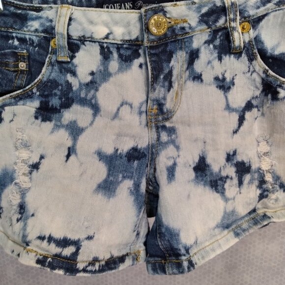 ZCO jeans bleach dyed distressed zipper fly denim jean shorts in size 7 - Picture 6 of 7